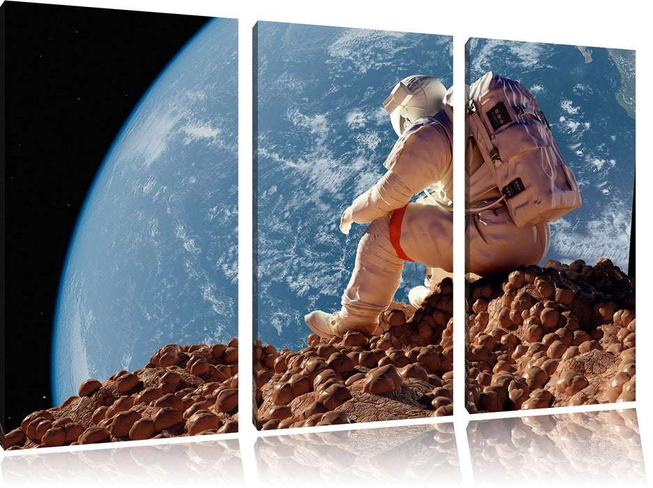 Der Astronaut Leinwandbild 3 Teilig