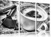 Kaffe Kaffeebohnen Leinwandbild 3 Teilig
