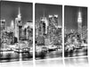 New York City Skyline Leinwandbild 3 Teilig
