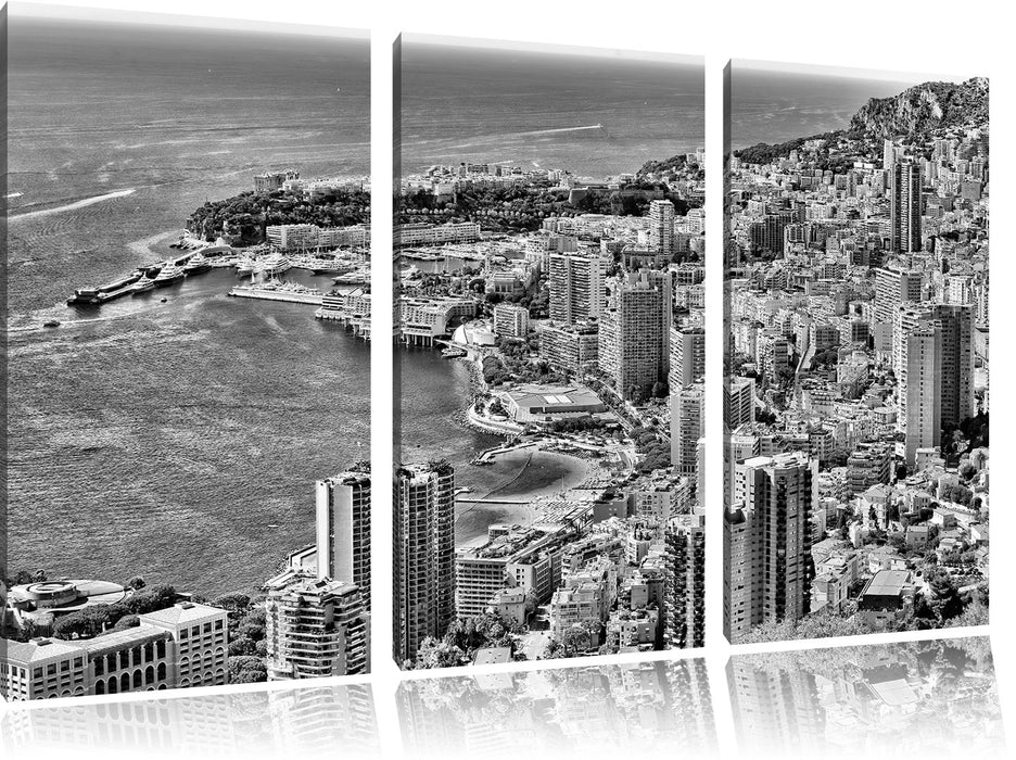 Blick auf das Monte Carlo Leinwandbild 3 Teilig