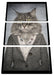 Katzenkopf mit Menschenkörper Blazer Leinwanbild 3Teilig