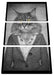 Katzenkopf mit Menschenkörper Blazer B&W Detail Leinwanbild 3Teilig