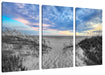 Düneneingang mit Meerblick B&W Detail Leinwanbild 3Teilig