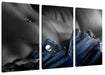Schweißperle auf Frauenbauch B&W Detail Leinwanbild 3Teilig
