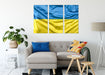 Ukraine Flagge Leinwandbild Wohnzimmer 3Teilig
