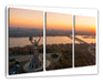 Skyline Kiew Sonnenuntergang Leinwandbild 3Teilig