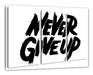 Never Give Up! Motivaton Leinwandbild 3Teilig
