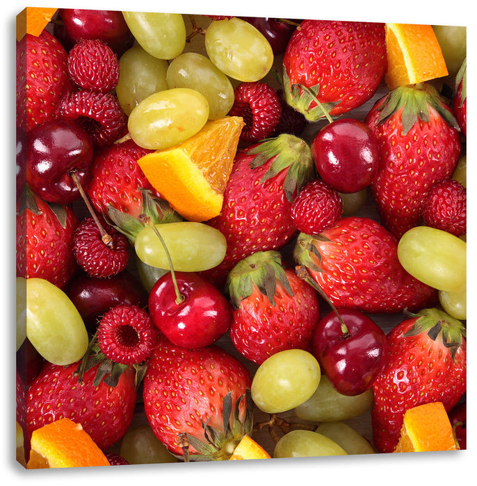 Leckere Früchte Leinwandbild Quadratisch