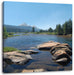 Fluss in Yosemite National Park Leinwandbild Quadratisch