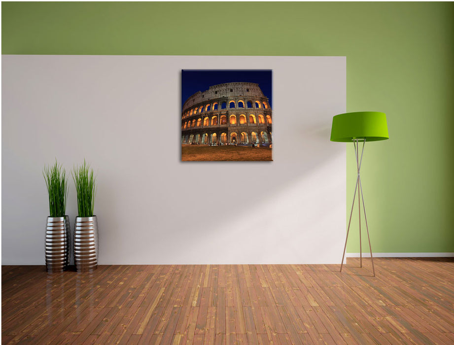 Colosseum in Rom Leinwand Quadratisch im Flur