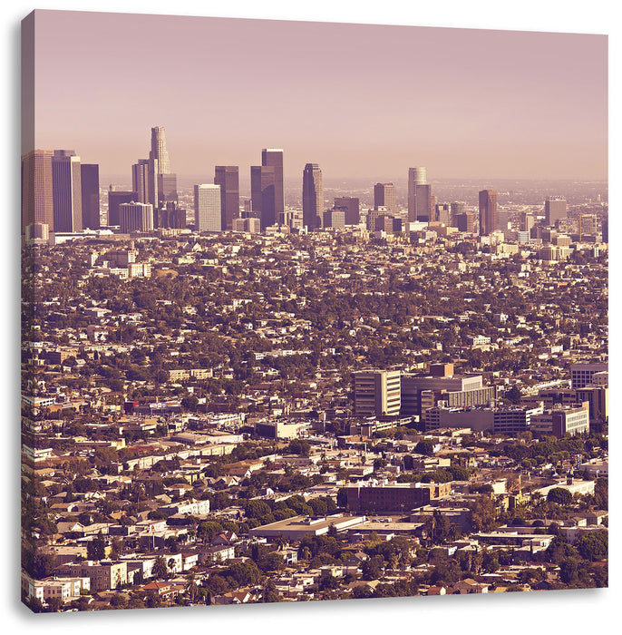 Skyline von Los Angeles Leinwandbild Quadratisch