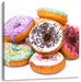 Leckere bunte Donuts Leinwandbild Quadratisch