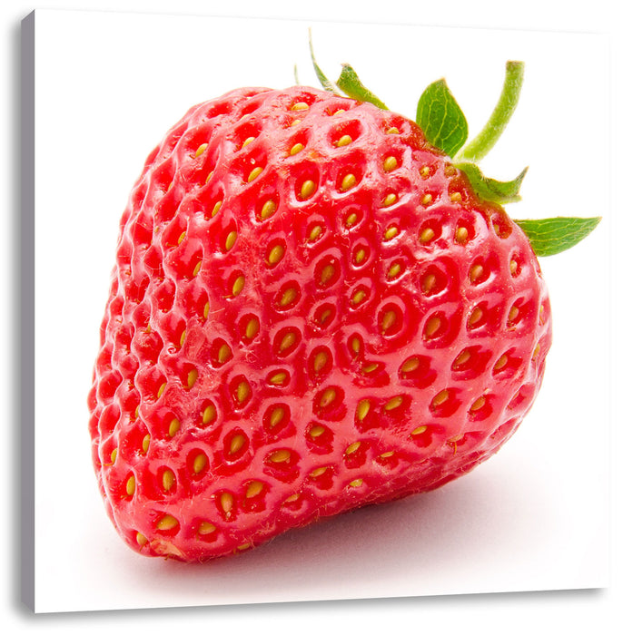 Leckere Erdbeere Leinwandbild Quadratisch