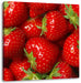 Leckere frische Erdbeeren Leinwandbild Quadratisch