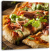 Köstliche italienische Pizza Leinwandbild Quadratisch