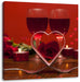 Romantisches Dinner mit Rosen Leinwandbild Quadratisch