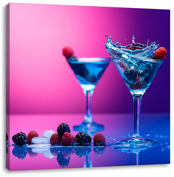Coole Cocktails Leinwandbild Quadratisch