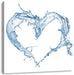 Herz aus Wasser Leinwandbild Quadratisch