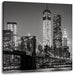 New York City Skyline bei Nacht Leinwandbild Quadratisch