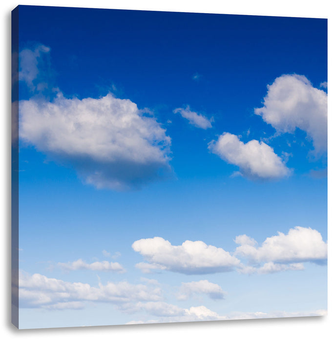 Wolken am blauen Himmel Leinwandbild Quadratisch