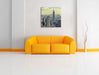 New York Manhattan Leinwandbild Quadratisch über Sofa