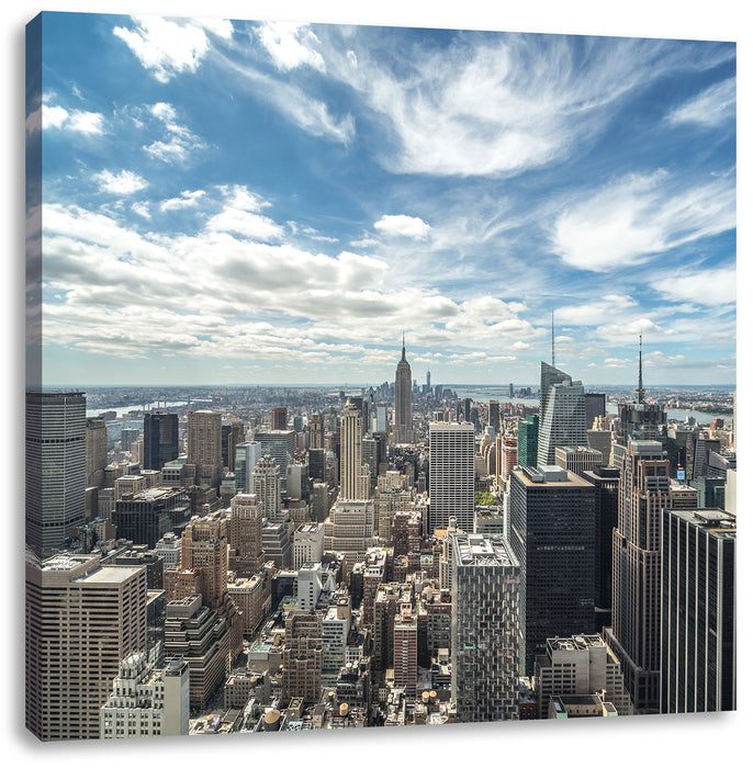 New York Skyline Leinwandbild Quadratisch