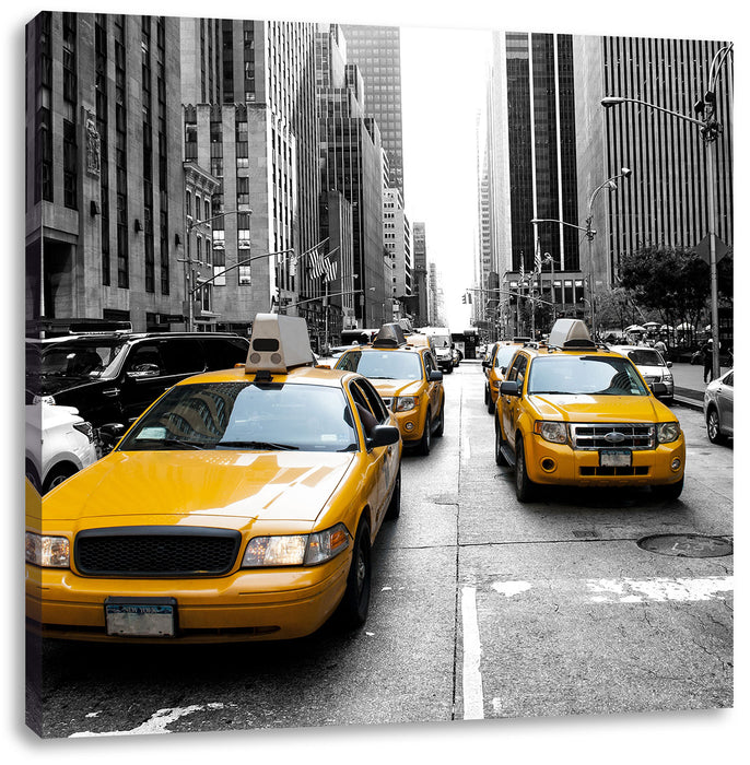 Cityverkehr New York Leinwandbild Quadratisch