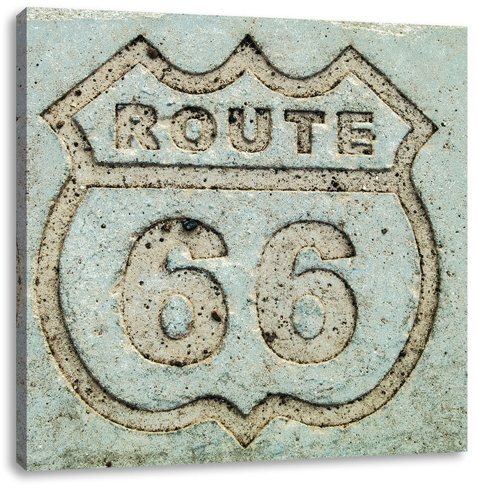 Route 66 Leinwandbild Quadratisch