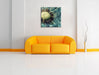 Pusteblume Leinwandbild Quadratisch über Sofa