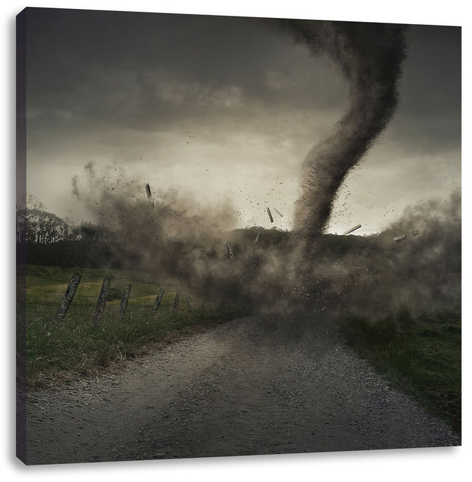 Tornado Leinwandbild Quadratisch