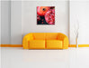 Granatapfel Leinwandbild Quadratisch über Sofa