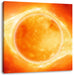 Sonne Feuerball Leinwandbild Quadratisch