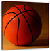 Basketball schwarzer Hintergrund Leinwandbild Quadratisch