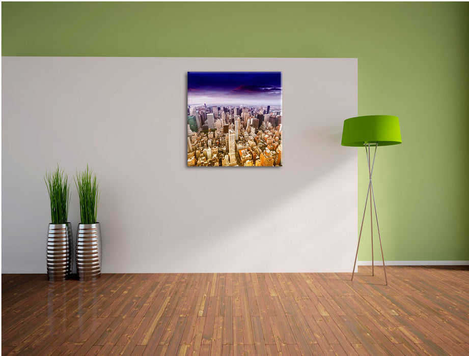 Skyline New York Leinwand Quadratisch im Flur