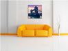 London Leinwandbild Quadratisch über Sofa