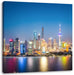 Shanghai Skyline Leinwandbild Quadratisch