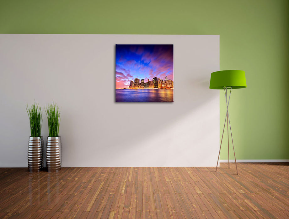 Skyline New York Leinwand Quadratisch im Flur