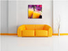 frischer Sommercocktail Leinwandbild Quadratisch über Sofa