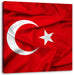 Turkey flag Türkei Flagge Leinwandbild Quadratisch