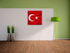 Turkey flag Türkei Flagge Leinwand Quadratisch im Flur