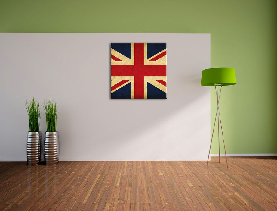 Großbritannien Flagge Leinwand Quadratisch im Flur