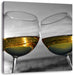 Wein in Gläsern am Meer Leinwandbild Quadratisch
