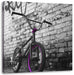 BMX Fahrrad Graffiti Leinwandbild Quadratisch