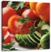 Obst Gemüse Gurke Tomaten Leinwandbild Quadratisch