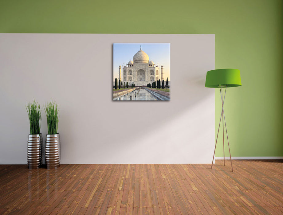 Taj Mahal Leinwand Quadratisch im Flur