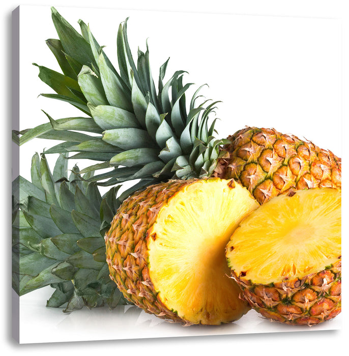 Frische Ananas Leinwandbild Quadratisch