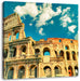 Colosseum bei Tag in Rom Leinwandbild Quadratisch