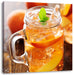Erfrischender Pfirsicheistee Leinwandbild Quadratisch