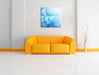 Tropfen bedeckte Pusteblumen Leinwandbild Quadratisch über Sofa