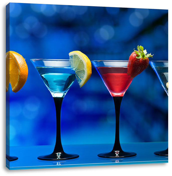 Vier Martinis Leinwandbild Quadratisch